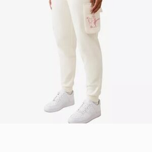 True Religion Women's Buddha Fold Over Cargo Jogger Pants Size Small